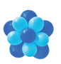 Imagem de BALÃO REDONDO DE LÁTEX BALLOONTECH BLOOM AZUL 10" (APROX.25CM) - 12 UNIDADES