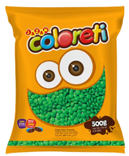 Imagem de CONFETE COLORETI VERDE 500G - 01 UNIDADE