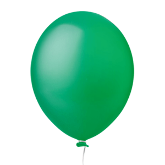 Imagem de BALÃO REDONDO DE LÁTEX VERDE BANDEIRA LISO 9"(APROX.23CM) - 30 UNIDADES