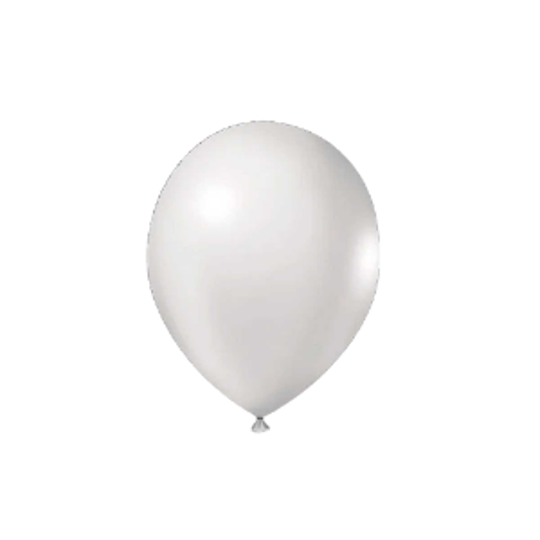 Imagem de BALÃO REDONDO DE LÁTEX ALUMINIO GELO 9    - 25 UNIDADES