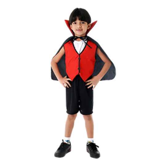 Imagem de FANTASIA INFANTIL HALLOWEEN DRÁCULA POP G (10 A 12 ANOS) - 01 UNIDADE