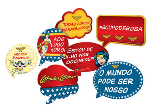 Imagem de KIT PLACAS MULHER MARAVILHA - 09 UNIDADES