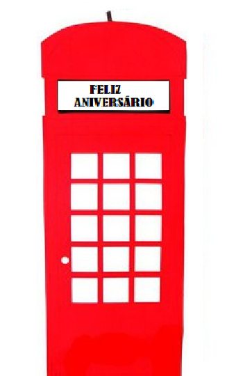 Imagem de PAINEL TELEFONE FELIZ ANIVERSÁRIO LONDRES - 60CM