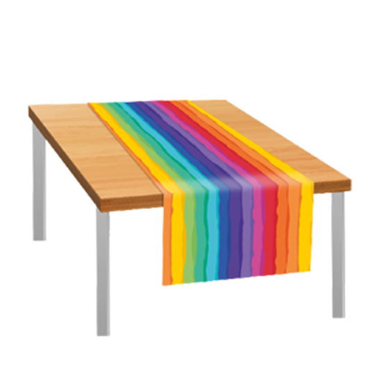 Imagem de TRILHO DE MESA DE TECIDO ARCO-IRIS 40CMX2M - 01 UNIDADE