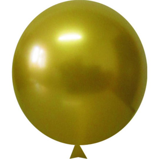 Imagem de BALÃO REDONDO DE LÁTEX ALUMÍNIO DOURADO 16"(APROX.40CM) - 10 UNIDADES