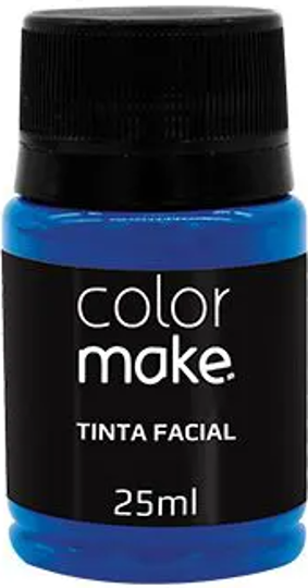 Imagem de TINTA FACIAL LÍQUIDA AZUL COLORMAKE 25ML - 01 UNIDADE