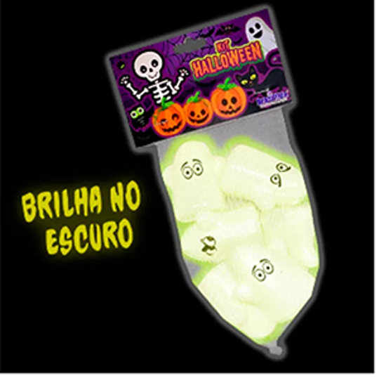 Imagem de MINI FANTASMINHA HALLOWEEN NEON C/6 - 01 UNIDADE