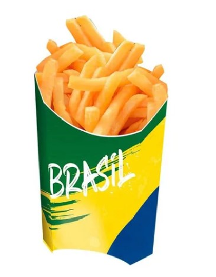 Imagem de CAIXA PARA BATATA FRITA BRASIL C/08 UNIDADES - 01 UNIDADE