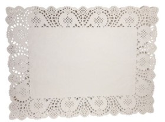 Imagem de PAPEL RENDADO DOILIES 30X40CM COM 20 UNIDADES BRANCO - 01 UNIDADE