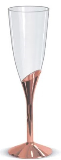 Imagem de TACA CHAMPAGNE BASE ROSE GOLD  C/06 UNIDADES - 01 UNIDADE