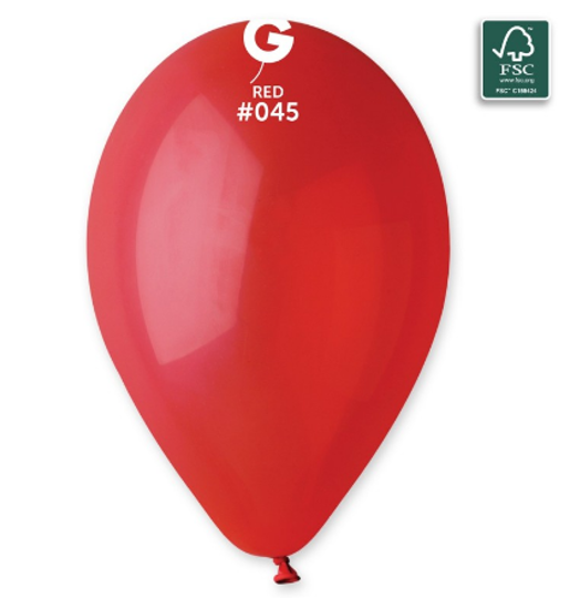 Imagem de 50 BALLOONS - SOLID COLOUR - A50 - TAMANHO - 5- RED#045  Ean :8021886054507