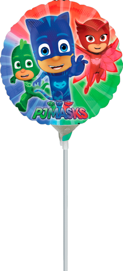 Imagem de BALÃO METALIZADO PEQUENO VALVULA PJ MASKS 9" - 01 UNIDADE