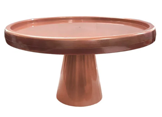 Imagem de BOLEIRA REDONDA LINHA TOPÁZIO 25CM ROSE GOLD - 01 UNIDADE