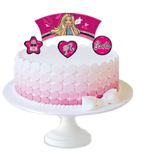 Imagem de TOPPER PARA BOLO HELLO KITTY ROSA COM 04 UNIDADES - 01 UNIDADE