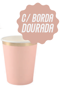 Imagem de COPO PAPEL CORACAO ROSA BORDA DOURADA C/08 UN - 01 UNIDADE