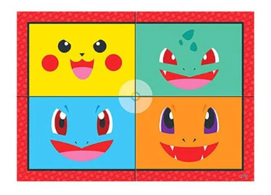 Imagem de PAINEL DE PAPEL QUADRADO POCKET MONSTERS - 01 UNIDADE