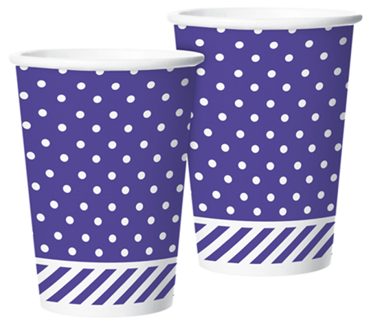 Imagem de COPO DE PAPEL ESTAMPADO VIOLETA 180ML - 8 UNIDADES