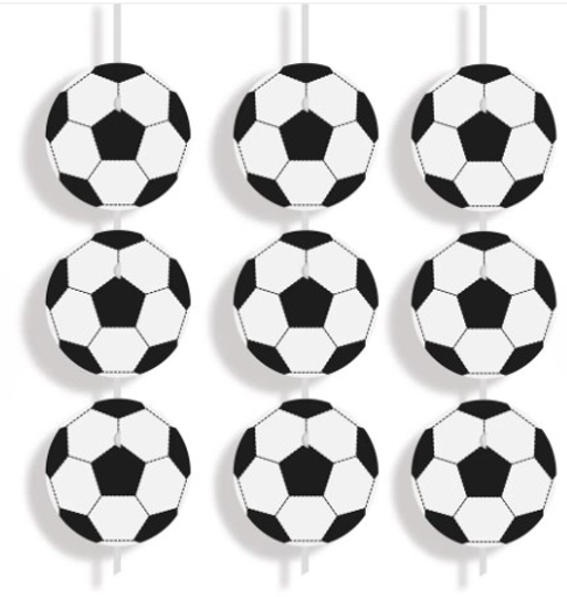 Imagem de CORTINA DECORATIVA BOLAS DE FUTEBOL - 01 UNIDADE