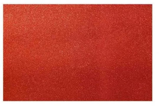 Imagem de PLACA DE EVA GLITTER VERMELHO 40X60 - 01 UNIDADE