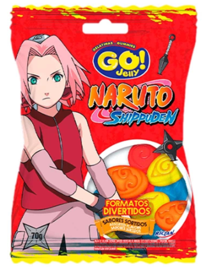 Imagem de BALA GELATINA GO JELLY NARUTO SABORES SORTIDOS 70g - 01 UNIDADE