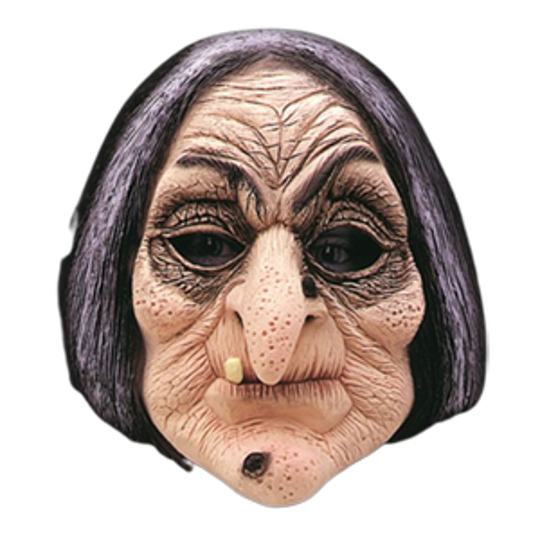 Máscara De Bruxa Feia Meia Máscara Horrível - Máscaras E Produtos